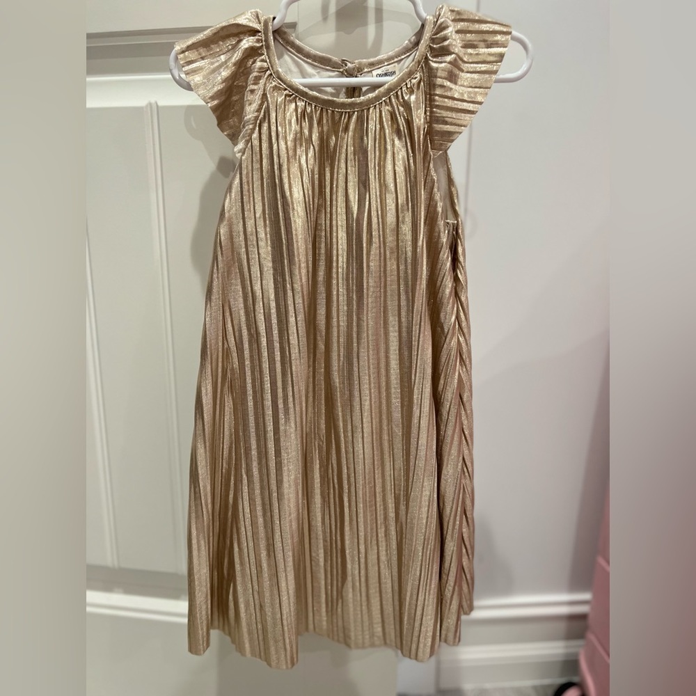 Gold Oshkosh holiday dress 3T